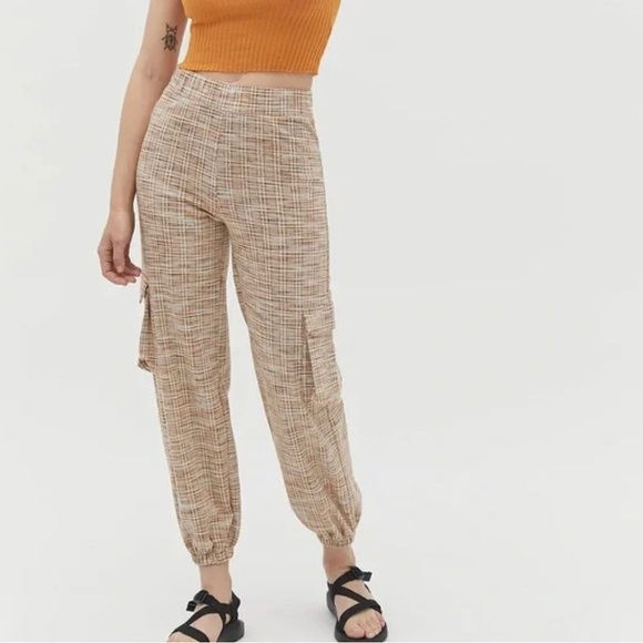 Urban Outfitters Pants - Urban Outfitters Janey Cargo Jogger Plaid Pants